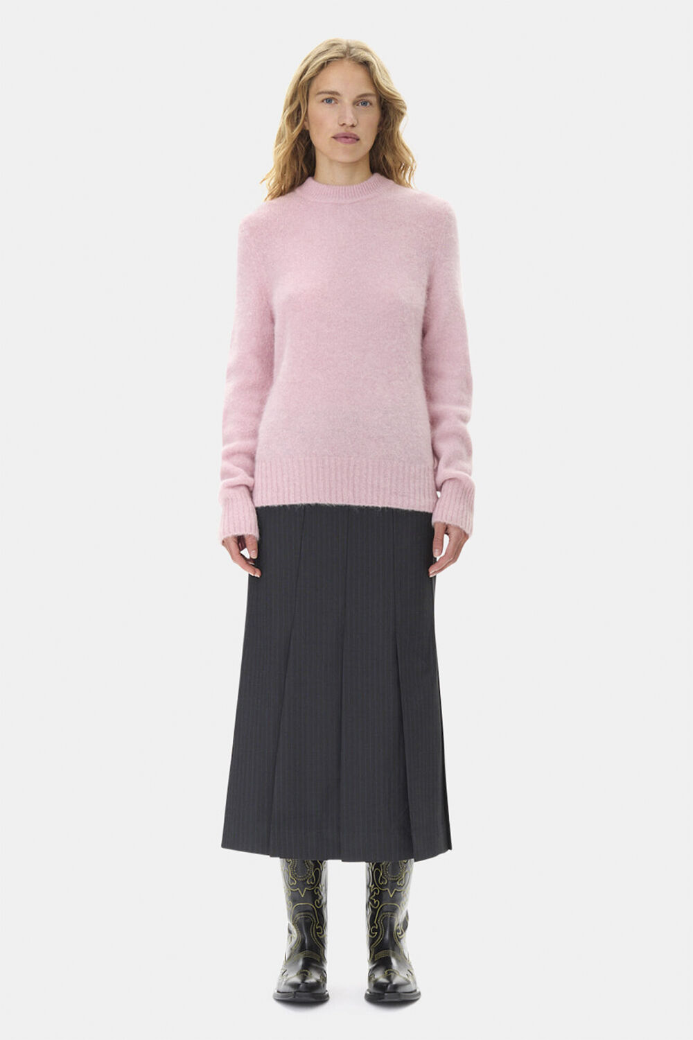 Brushed Alpaca O-neck