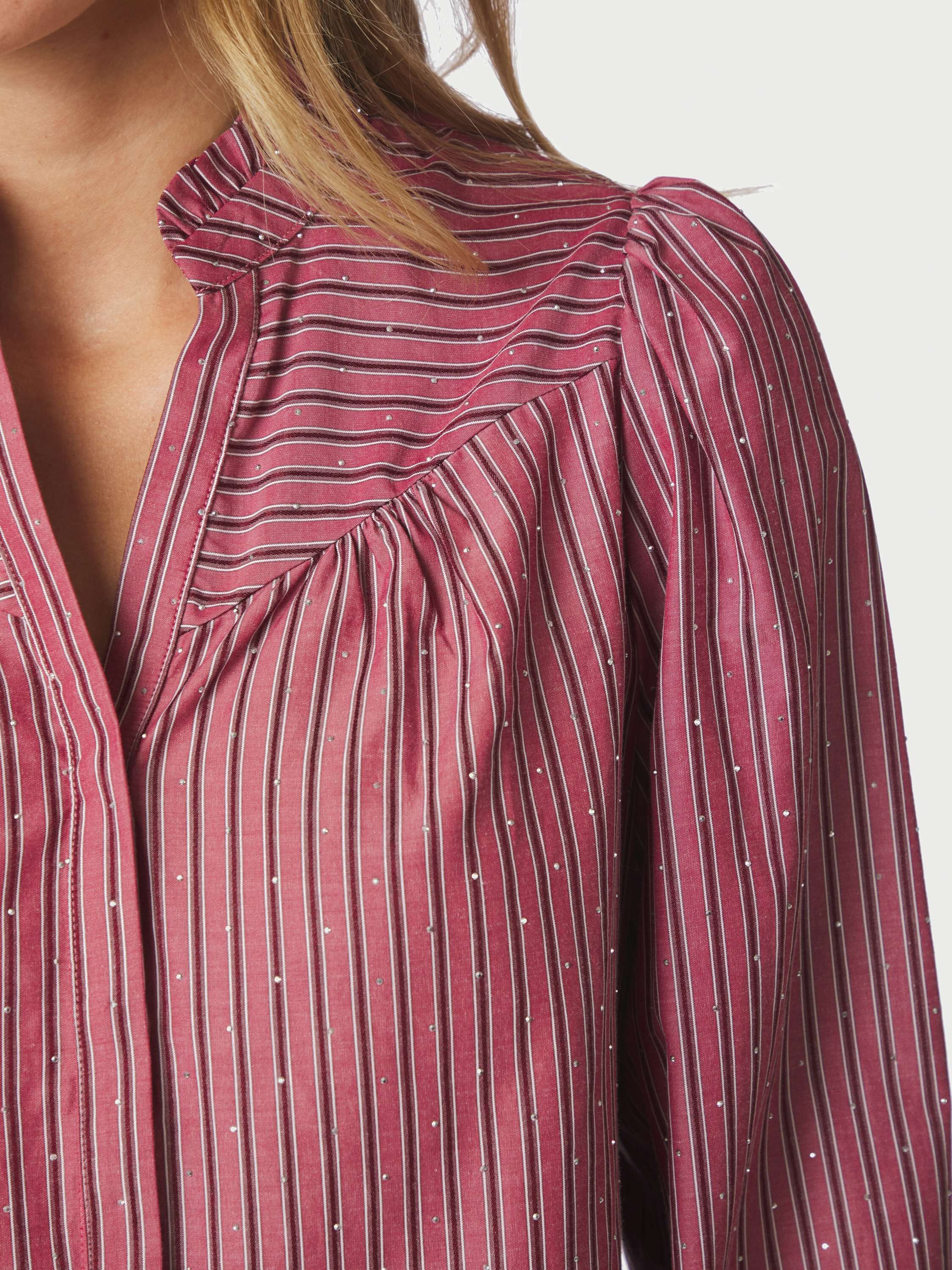 Astrida Soft Stripe Stone Blouse