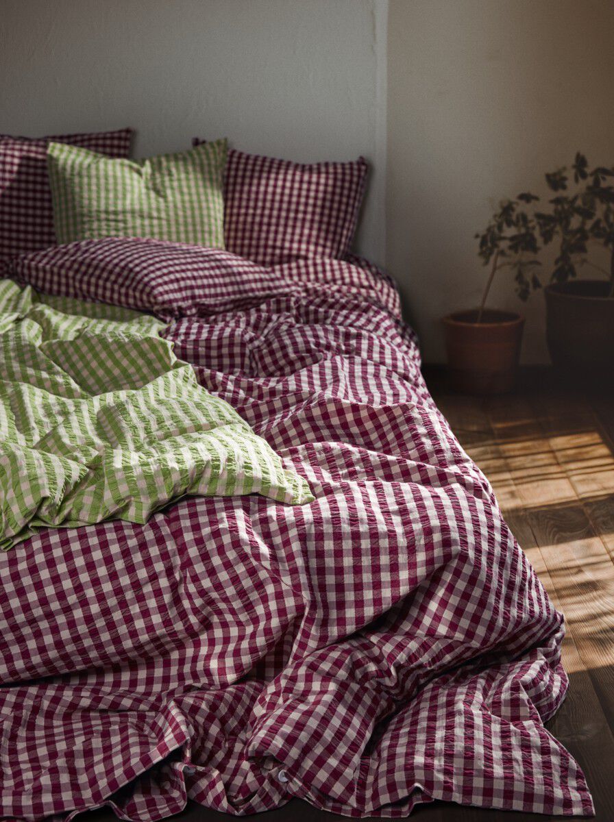 B&aelig;k&B&oslash;lge Senget&oslash;j 200x220 cm blomme/rosa DK