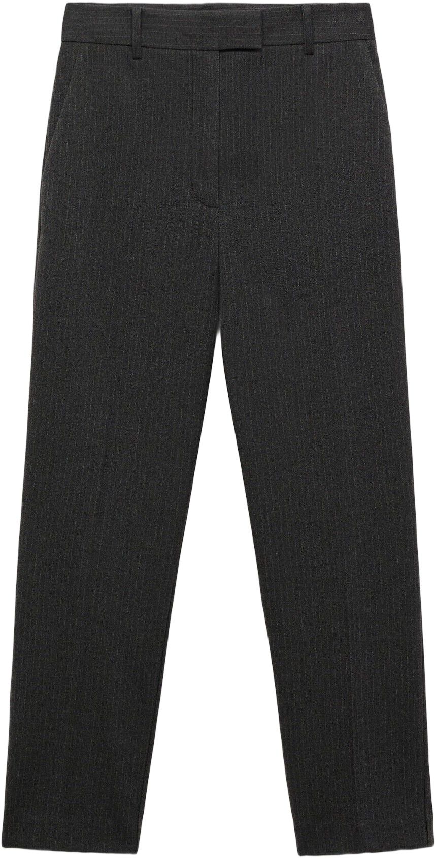 Slim cropped pinstripe trousers