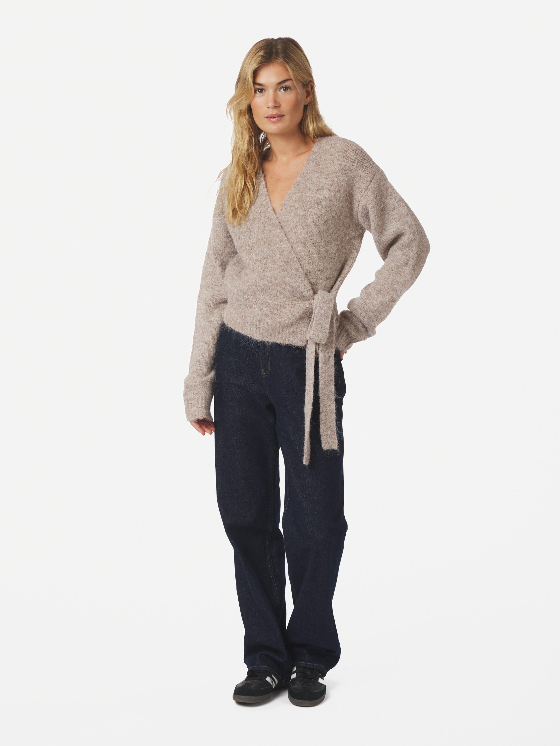 Ronia Fluffy Wrap Knit Cardigan