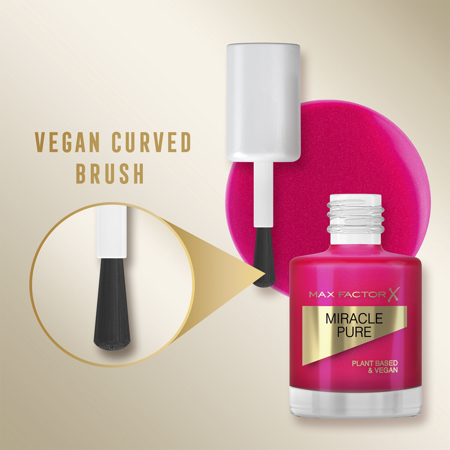 Max Factor Miracle Pure Nail Polish, 265 Fiery Fuchsia, 1. 85 g