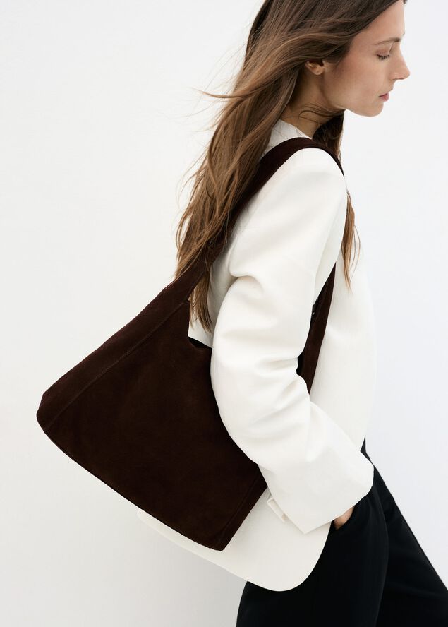 Suede shoulder bag
