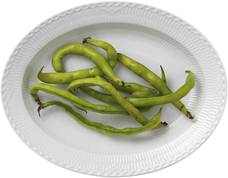 Hvid Halvblonde 36,5 cm. fad