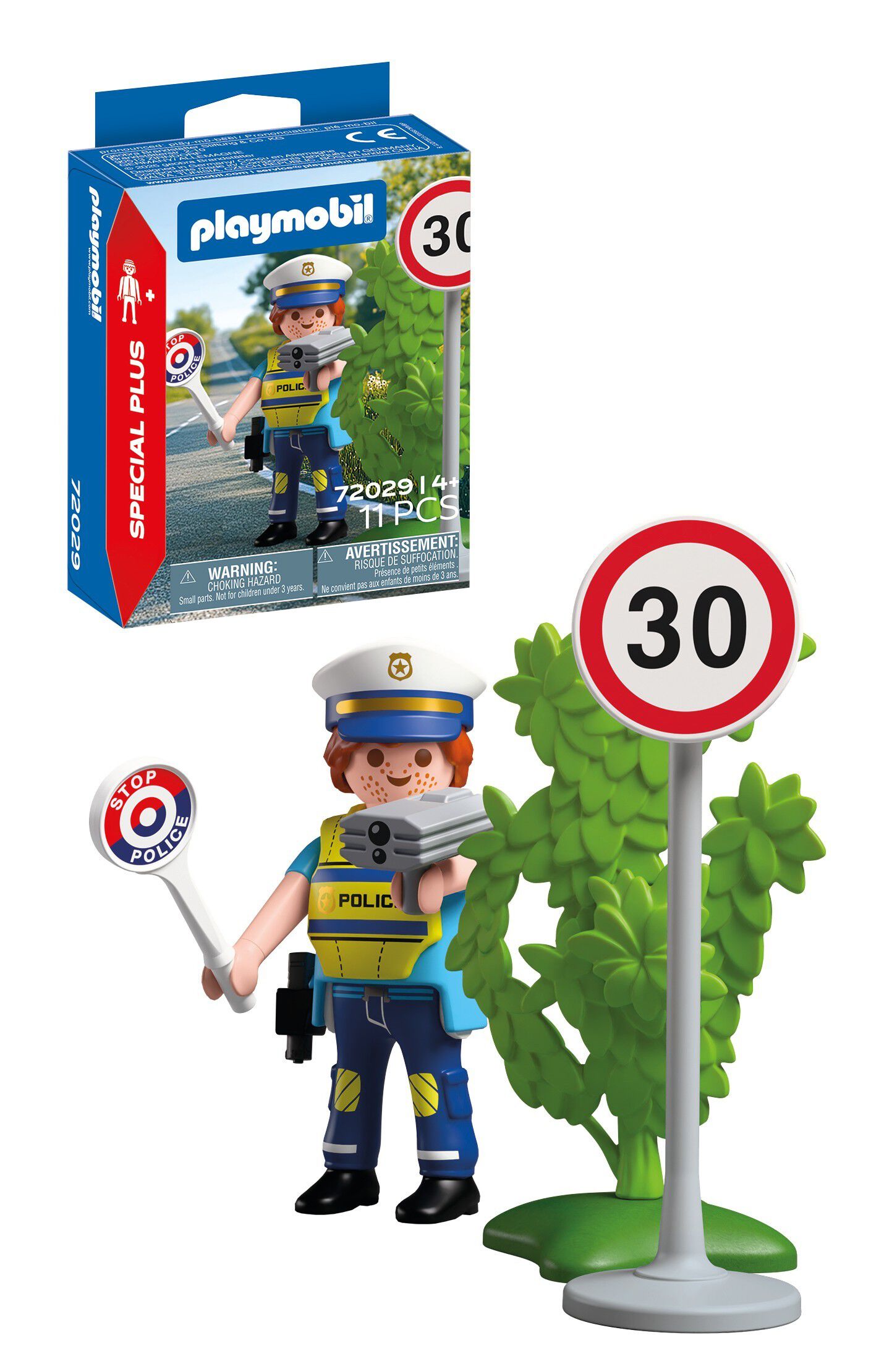 Police officer with speed
