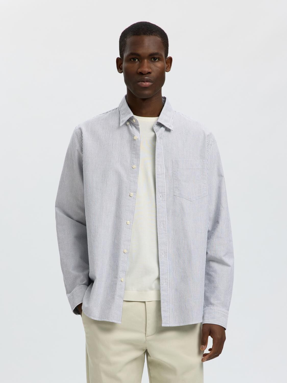 Slmcole-Rick Ox Reg Ls Shirt Noos