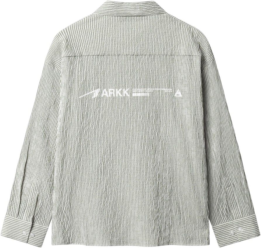 ARKK Logo Seersucker Shirt Khaki