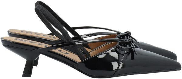 BIAKRISTIN Kitten Heel Bow Slingback Faux Leather