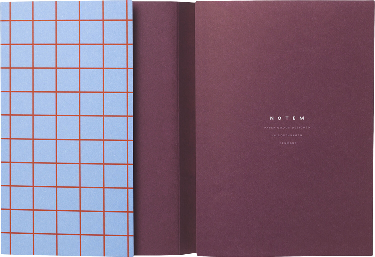 Lille notesbog med syet ryg, Lys bl&aring;