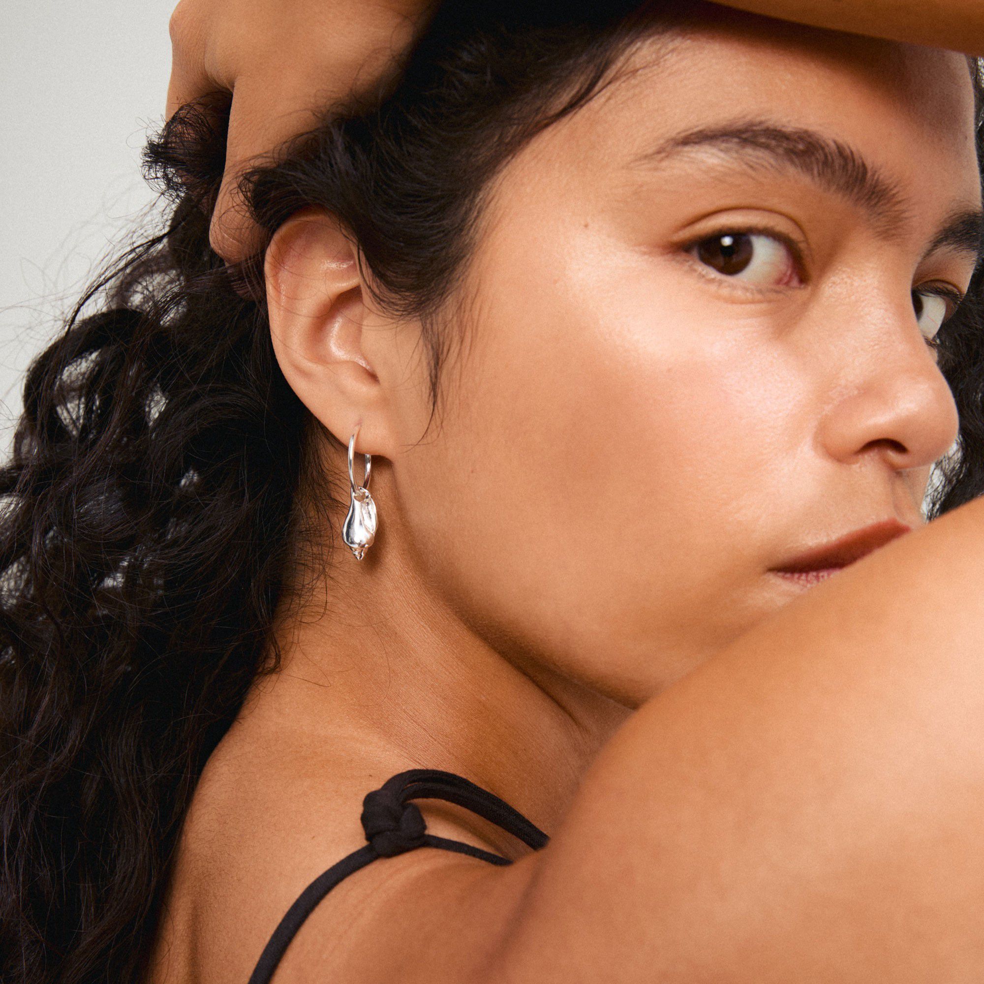 BREEZE hoops silver-plated