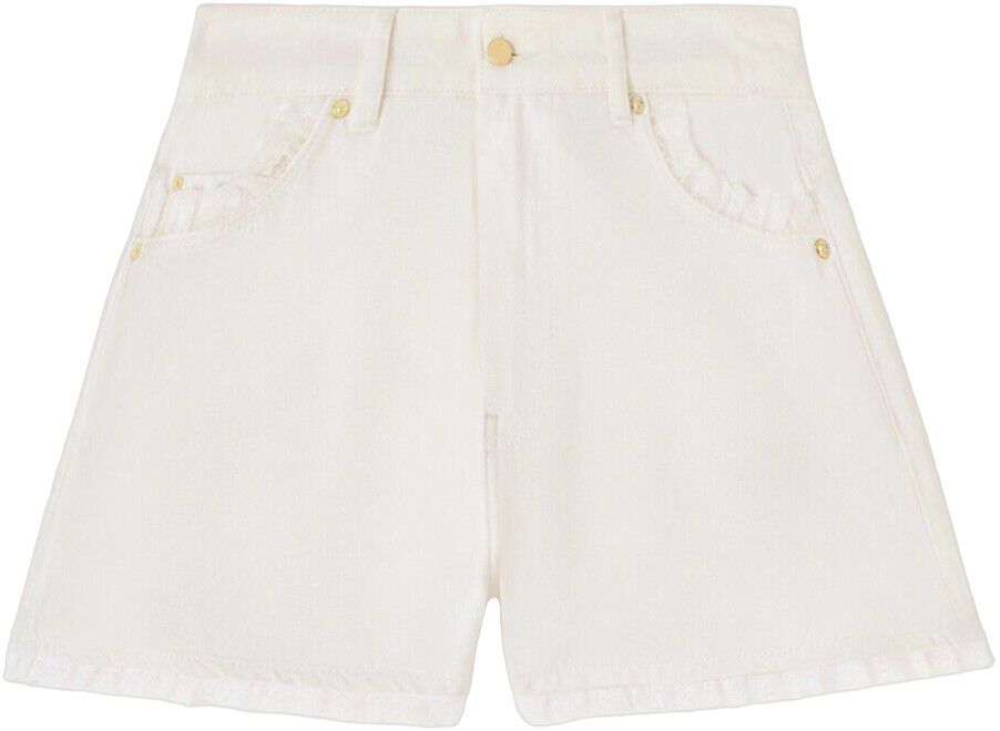 White Denim Mini Shorts