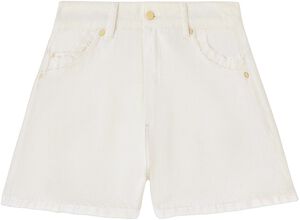 White Denim Mini Shorts