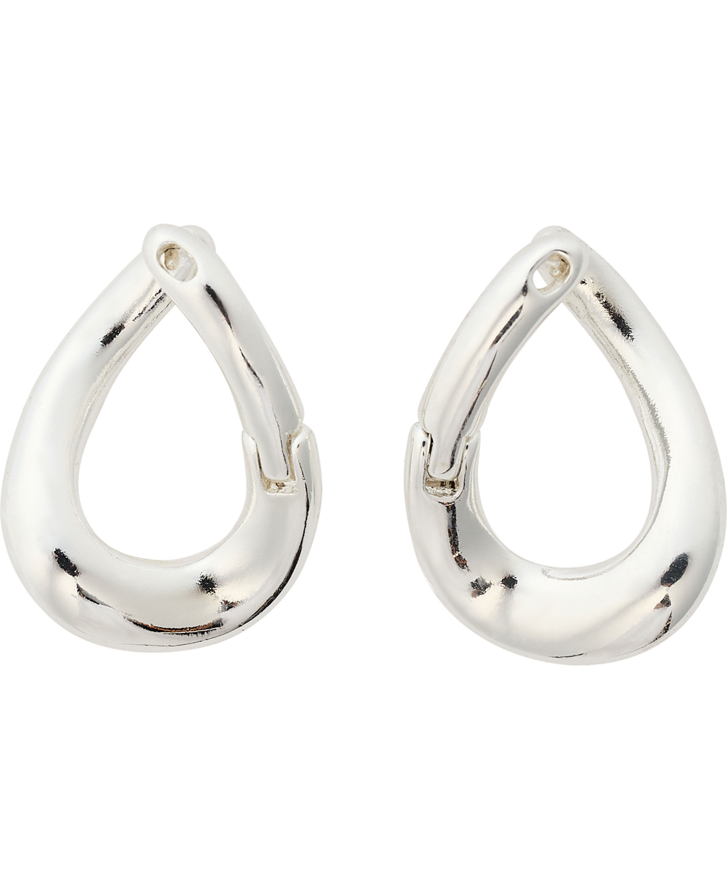 Stainless steel semi-hoop earrings