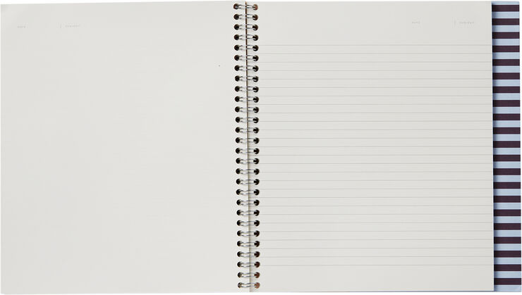 NELA Notebook med spiralryg - Stor, Bordeaux og blå