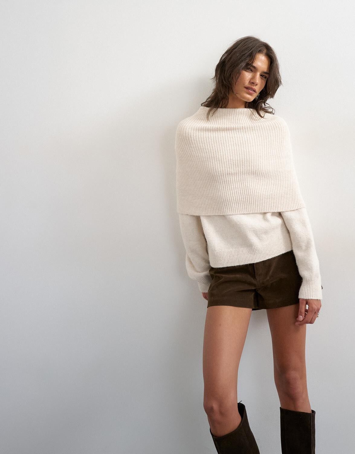 Tsfuna Knitted Deep Fold Jumper Knt