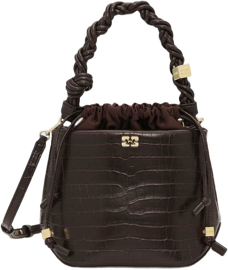 Ganni Bou Bucket Bag Croco