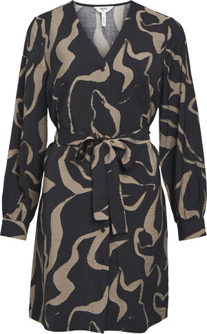 OBJJACIRA L/S V-NECK SHORT DRESS DI