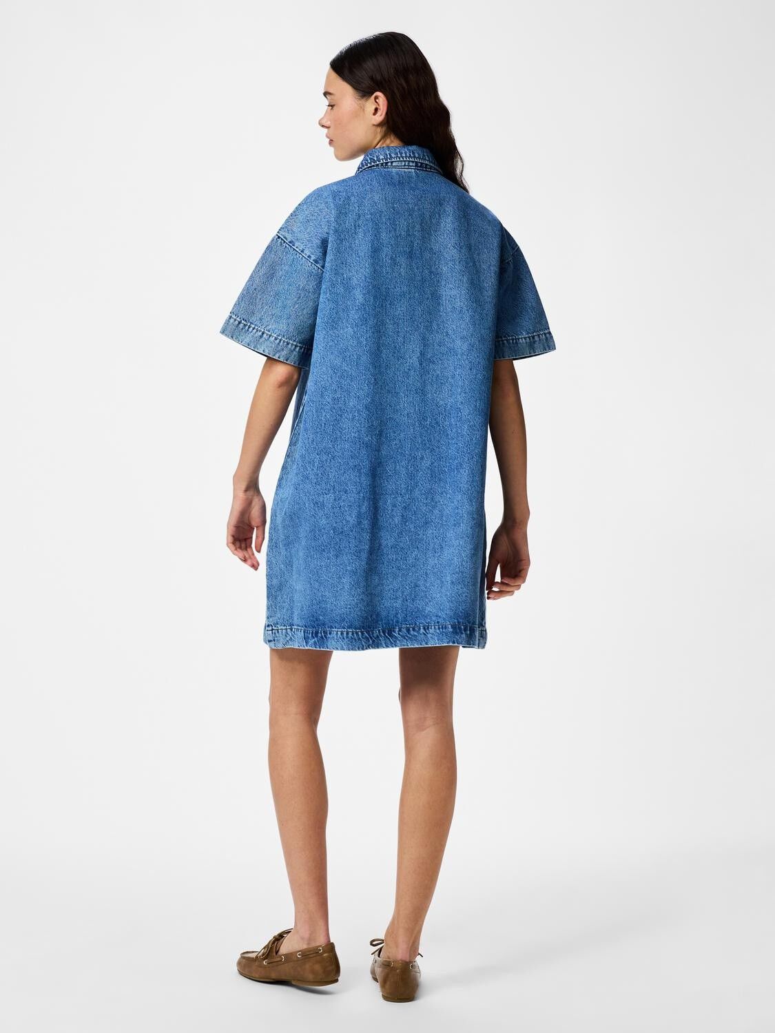 PCSKY SS A-SHAPE DENIM DRESS NOOS B