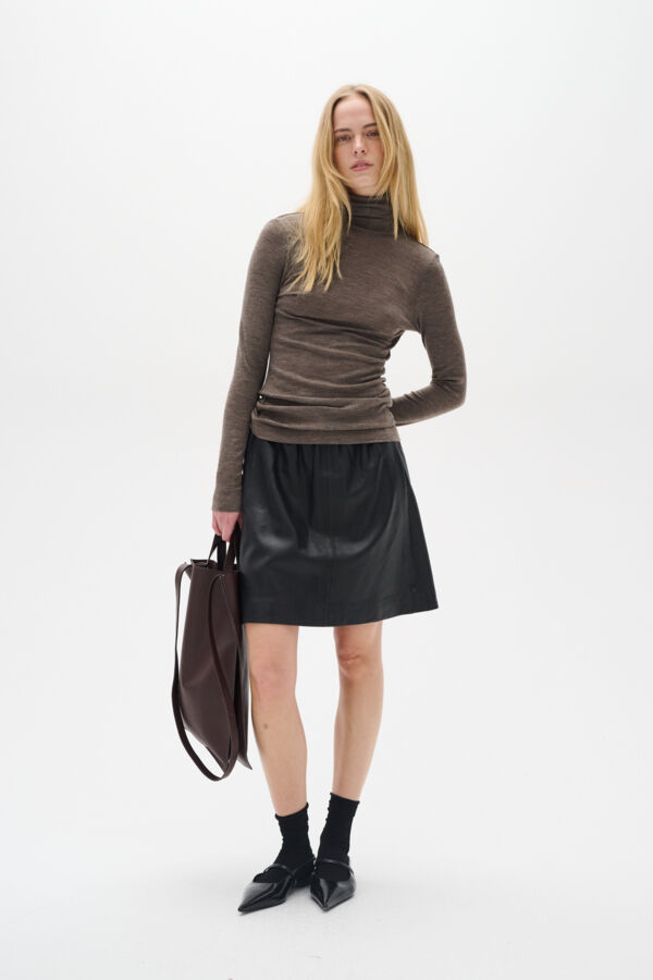 WookIW Short Skirt - 100% Leather