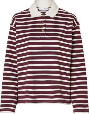 SLFWADA LS STRIPE COLLAR TOP
