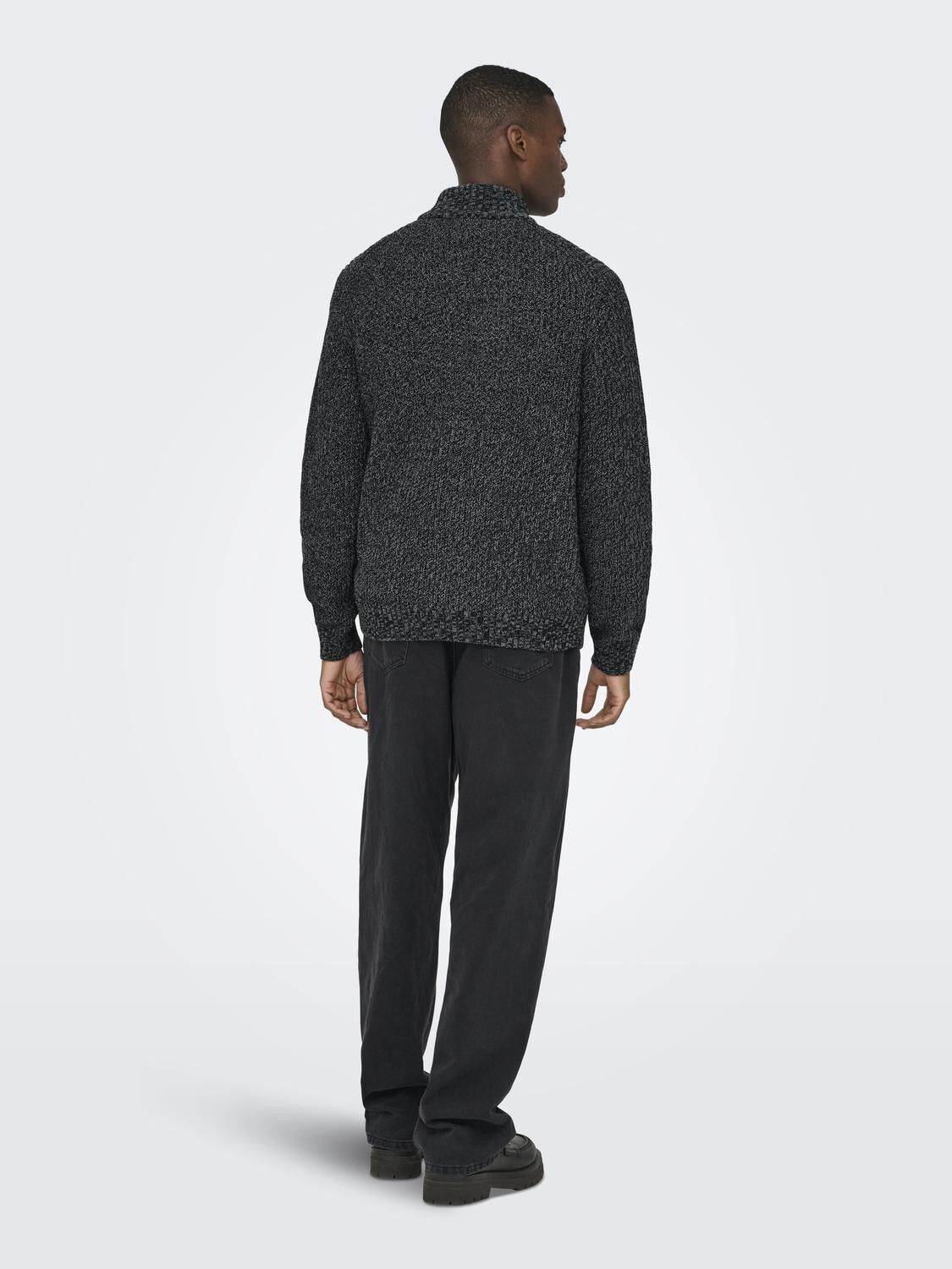 ONSJOIN REG LS HIGH NECK KNIT CAMP