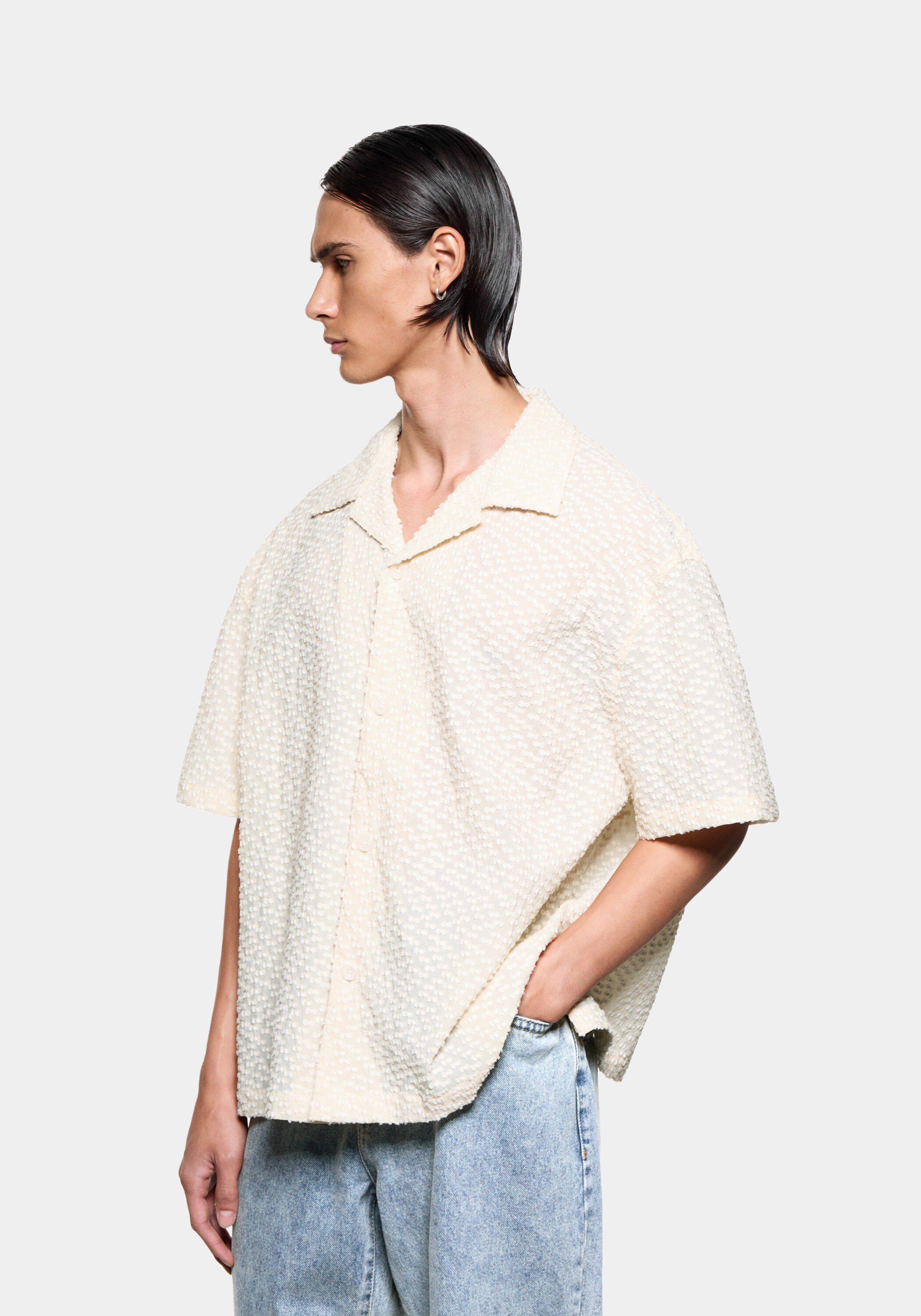 RIBBON JACQUARD BOX DRESS SHIRT