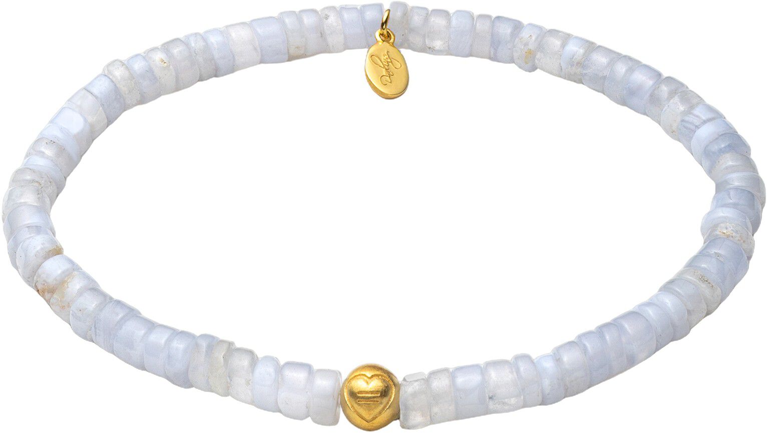 Blue Agath Equality Disc Bracelet