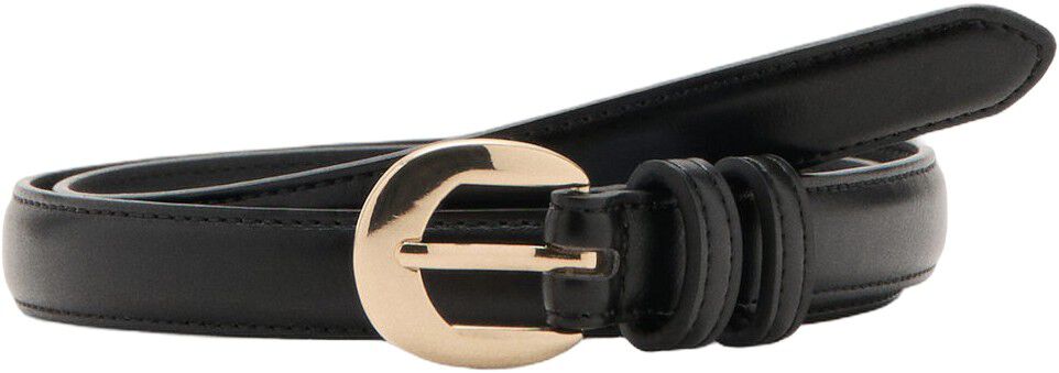 Buckle skinny belt
