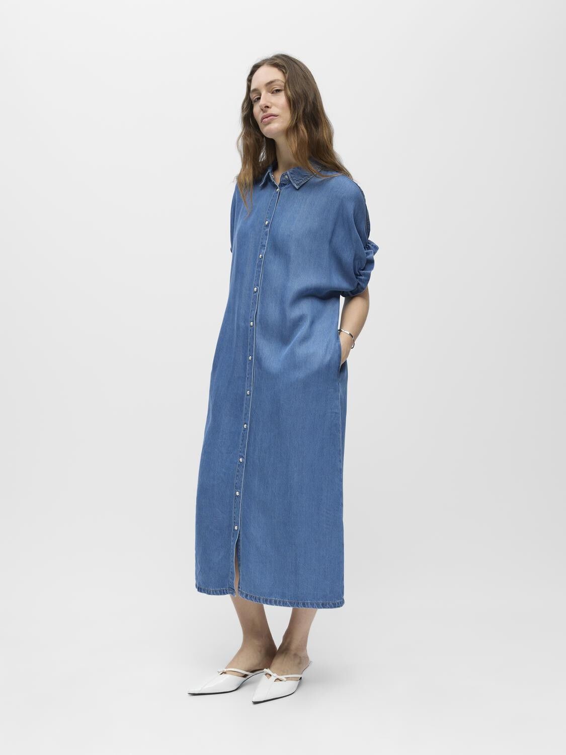 OBJFRAME TIANA 2/4 LO DENIM DRESS D