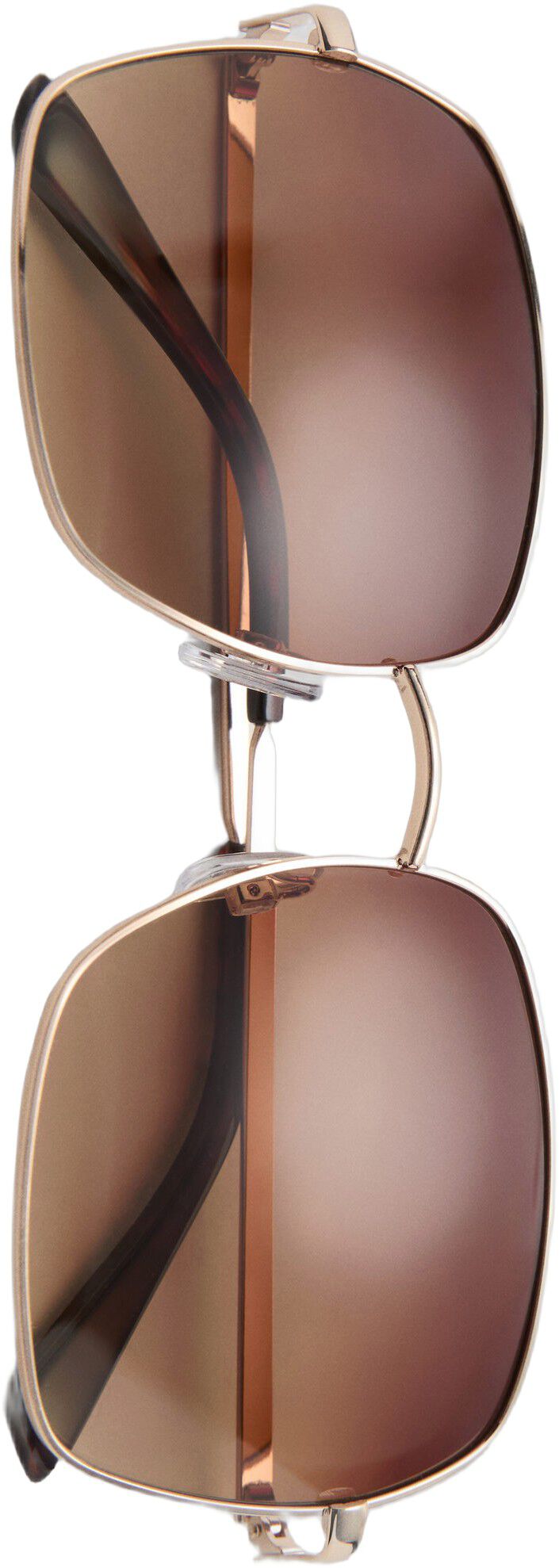Square metallic frame sunglasses