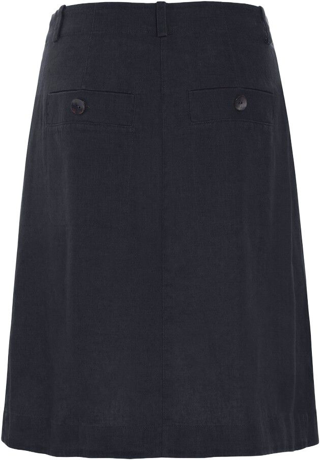 Lazy linen nederdel med l&aelig;g