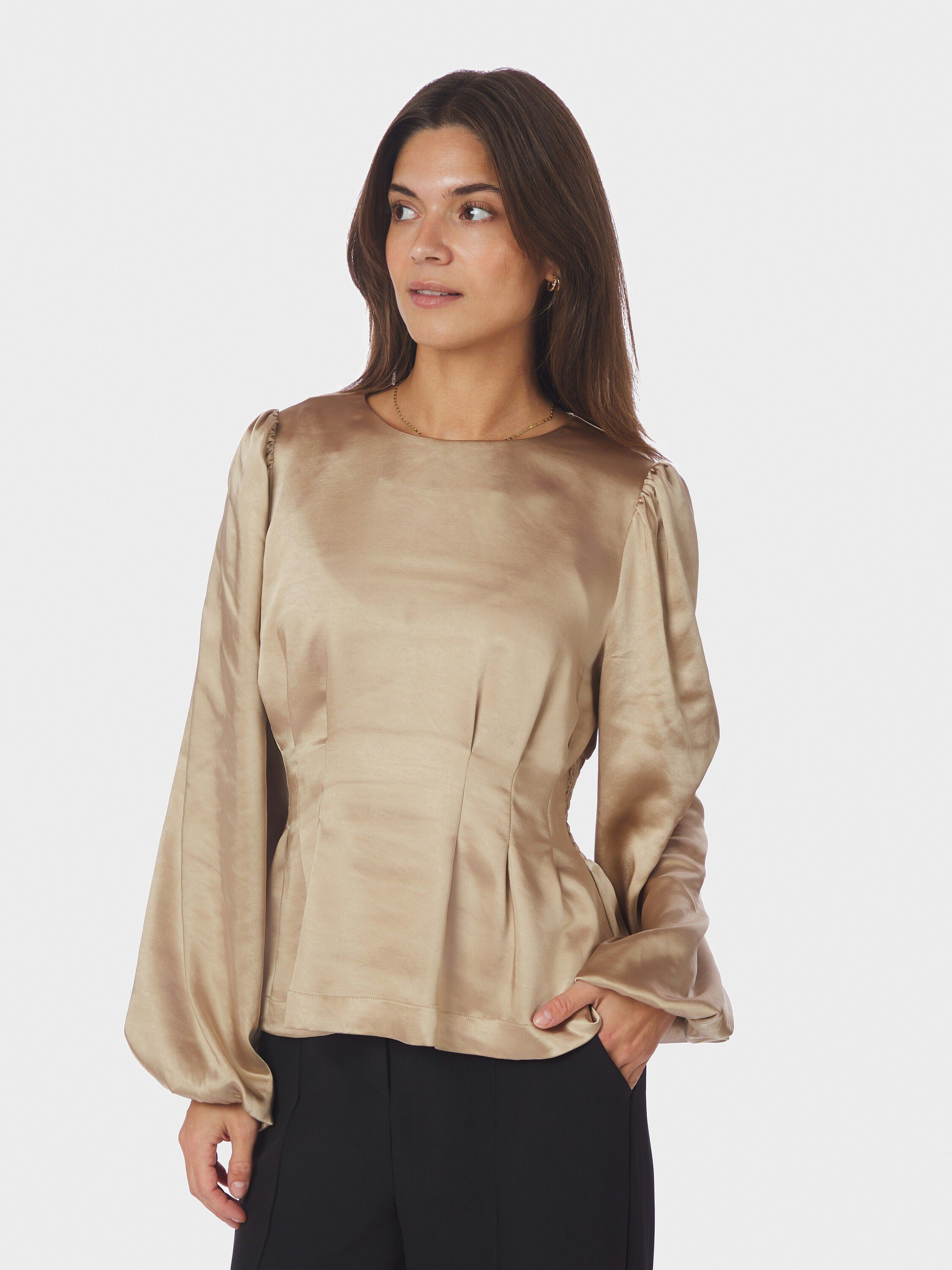 Vanya Crushed Sateen Blouse