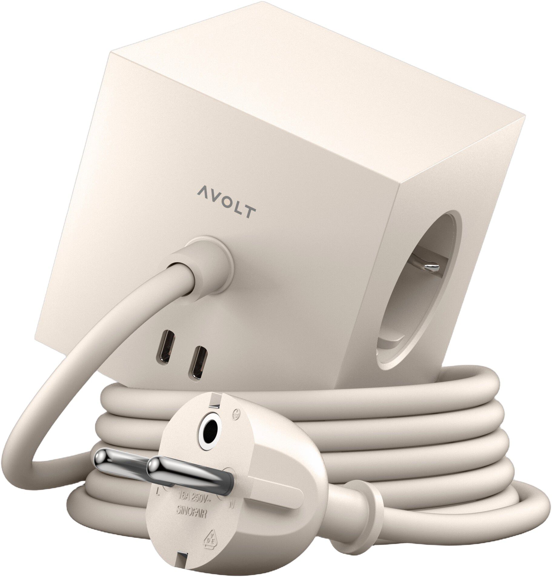 Square 1 - USB-C - 3m F EU - Nomad Sand