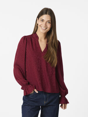 Amara Jacquard Dot Blouse