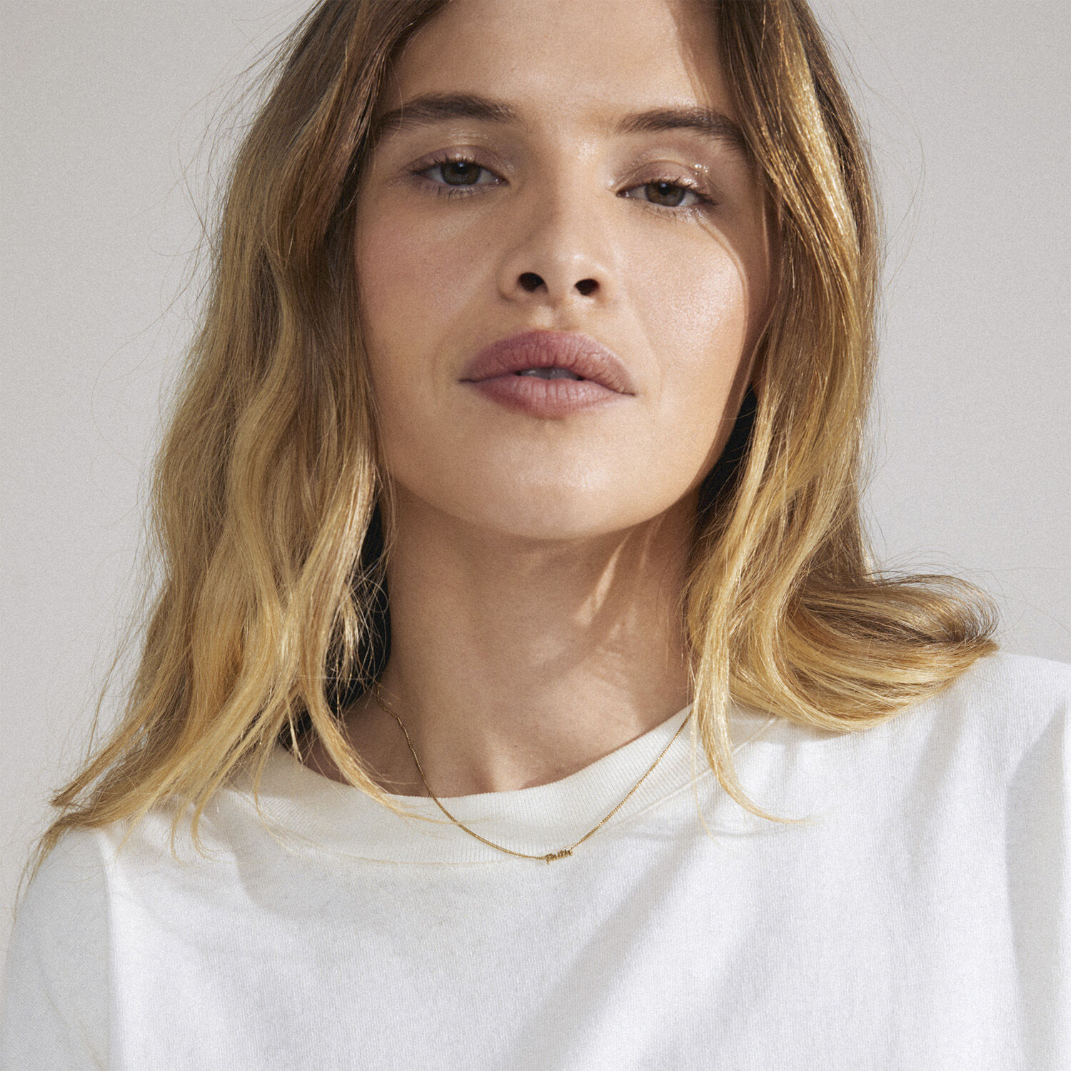 FAITH recycled necklace gold-plated