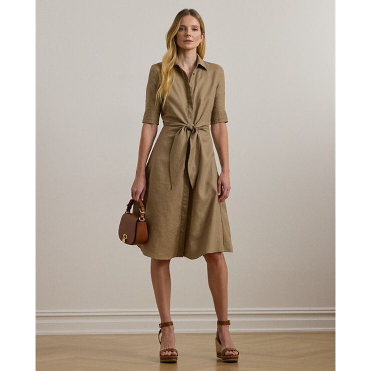 SOFT DRAPEY LINEN-DRESS
