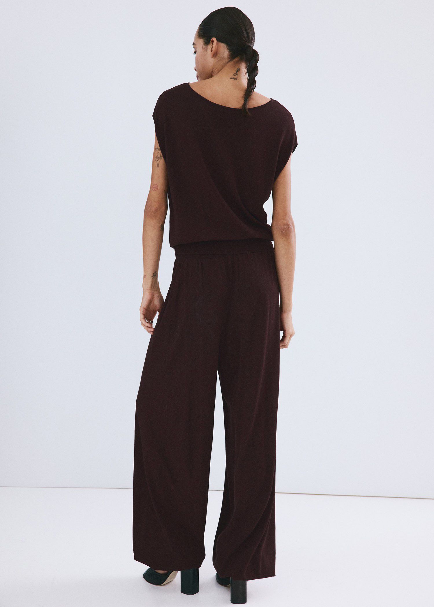 Balloon knit trousers