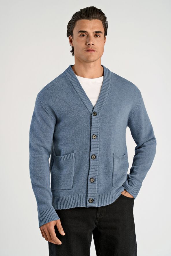 Lambswool button cardigan
