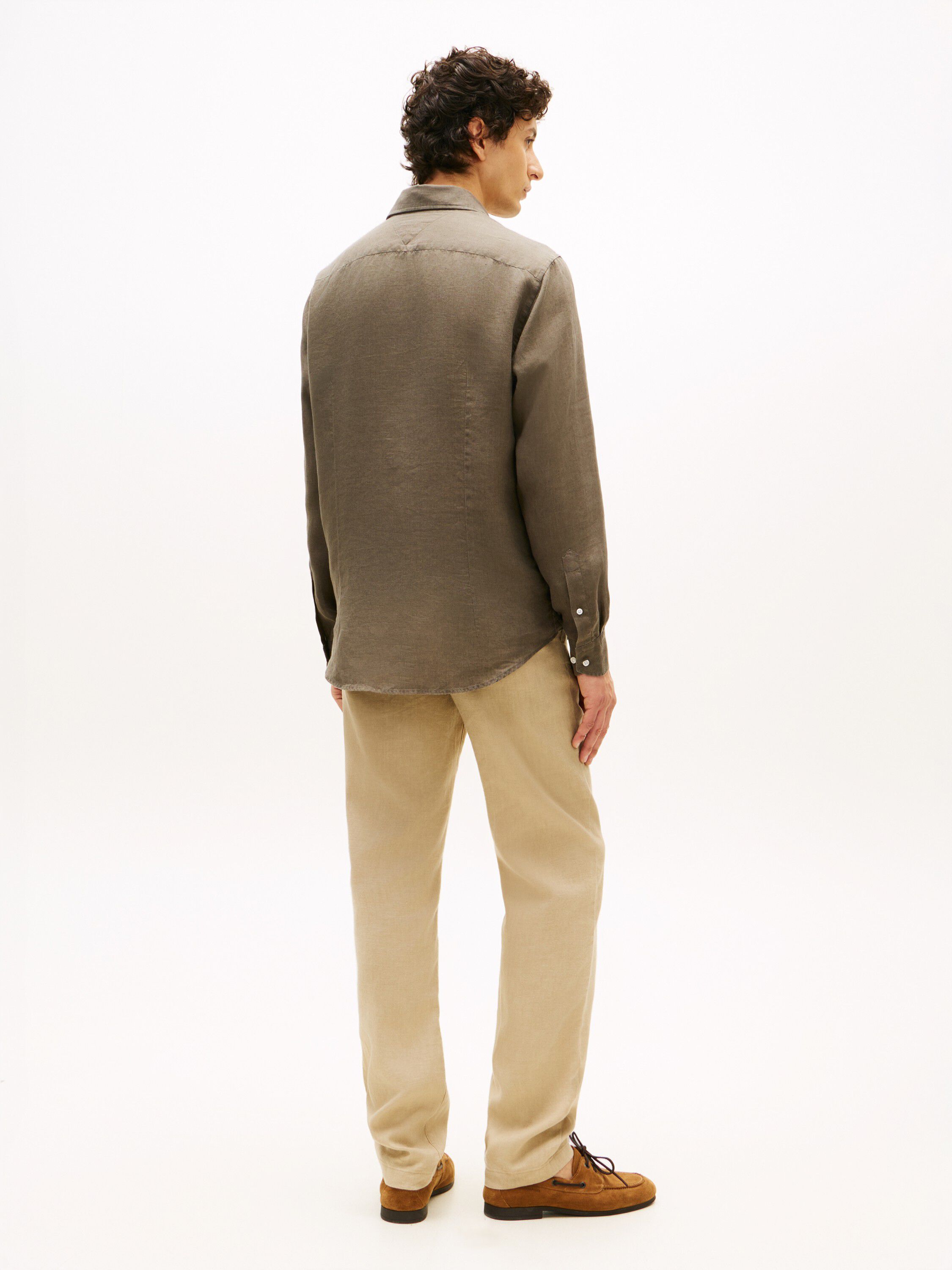 Smart Casual Slim Fit Pure Linen Shirt