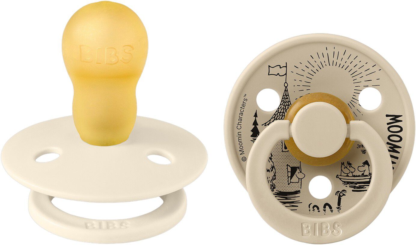 BIBS x Moomins Pacifier Colour Snorkmaiden 2 PACK Latex Size