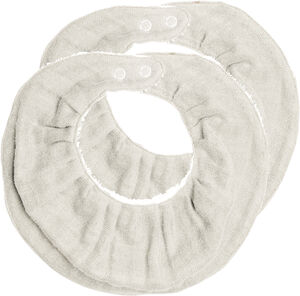Ruffle Bib - Natural- 2 pack