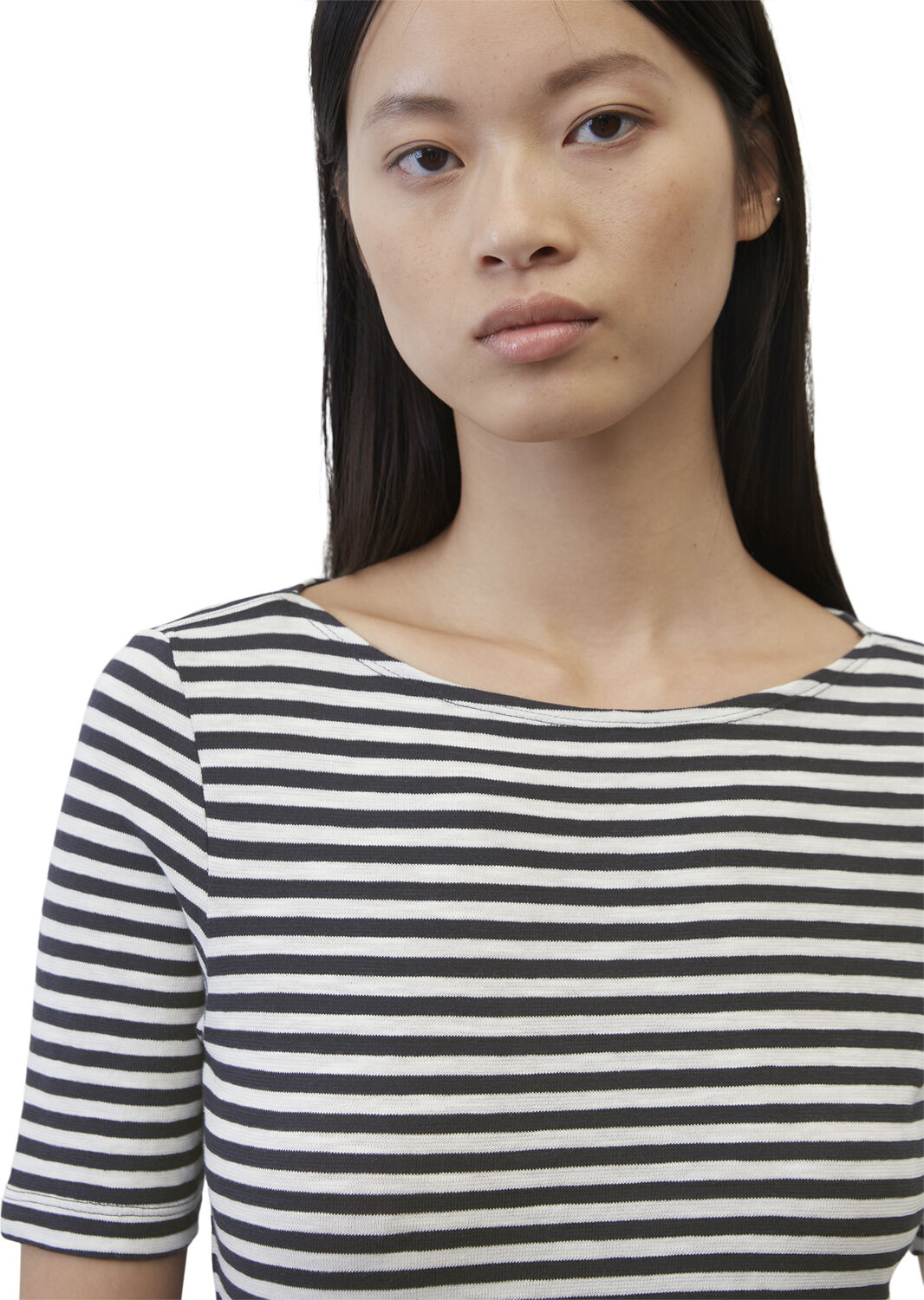 T-shirt, short sleeve, boat neck