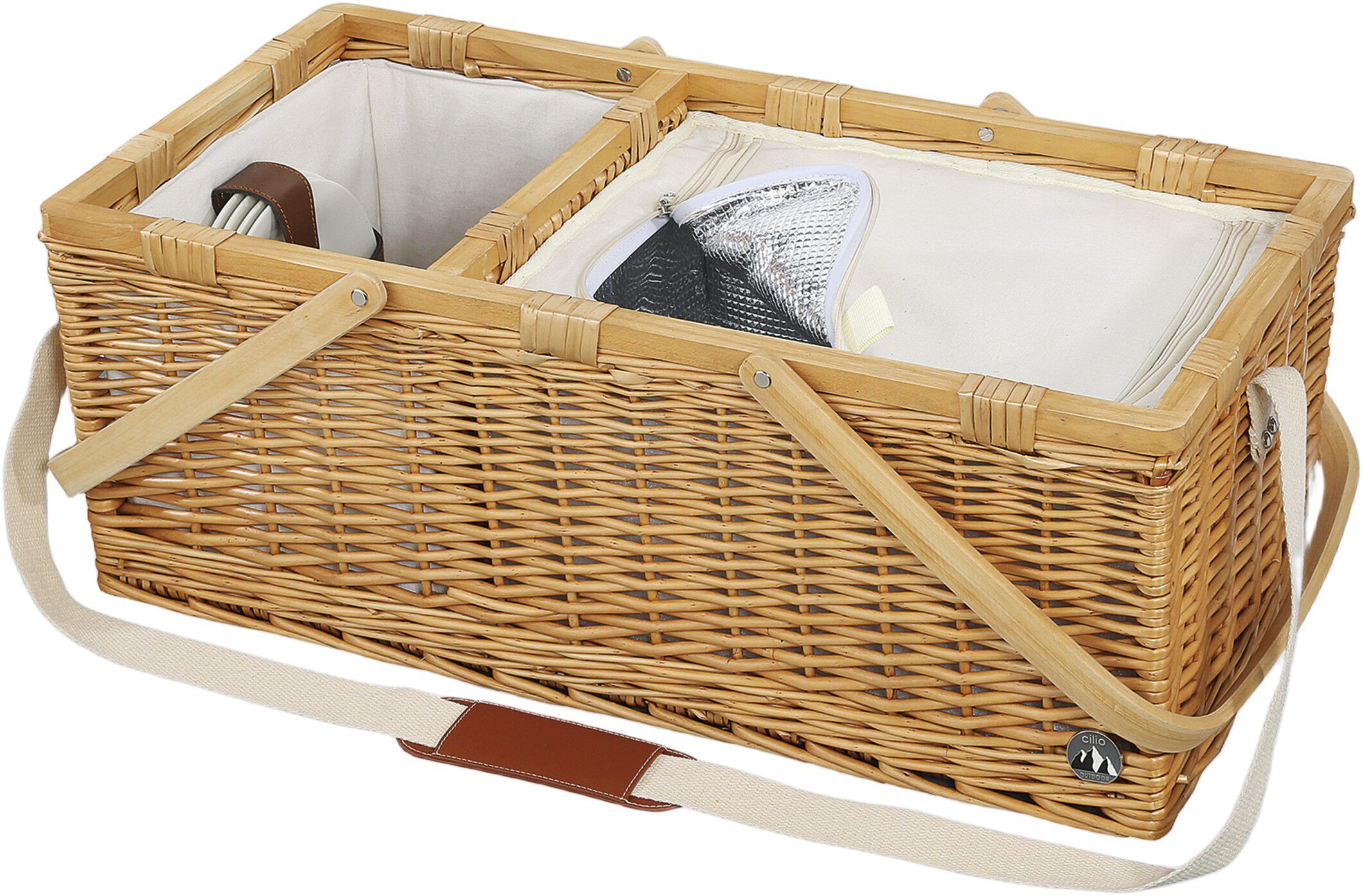 Picnickurv PALERMO m/tilbeh&oslash;r 4 pers.