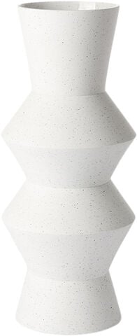 speckled clay vase angular L