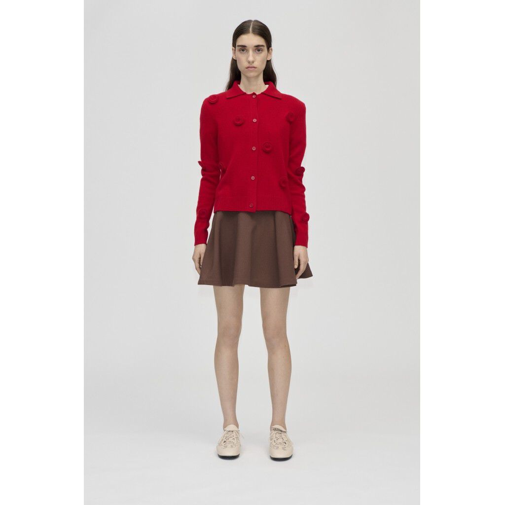 2530 Dense Wool Knit, Button Up Long Sleeve Polo Knit