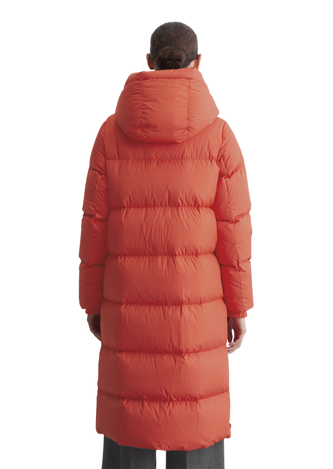 Water Repellent Down Puffer Coat, with hood, side slits