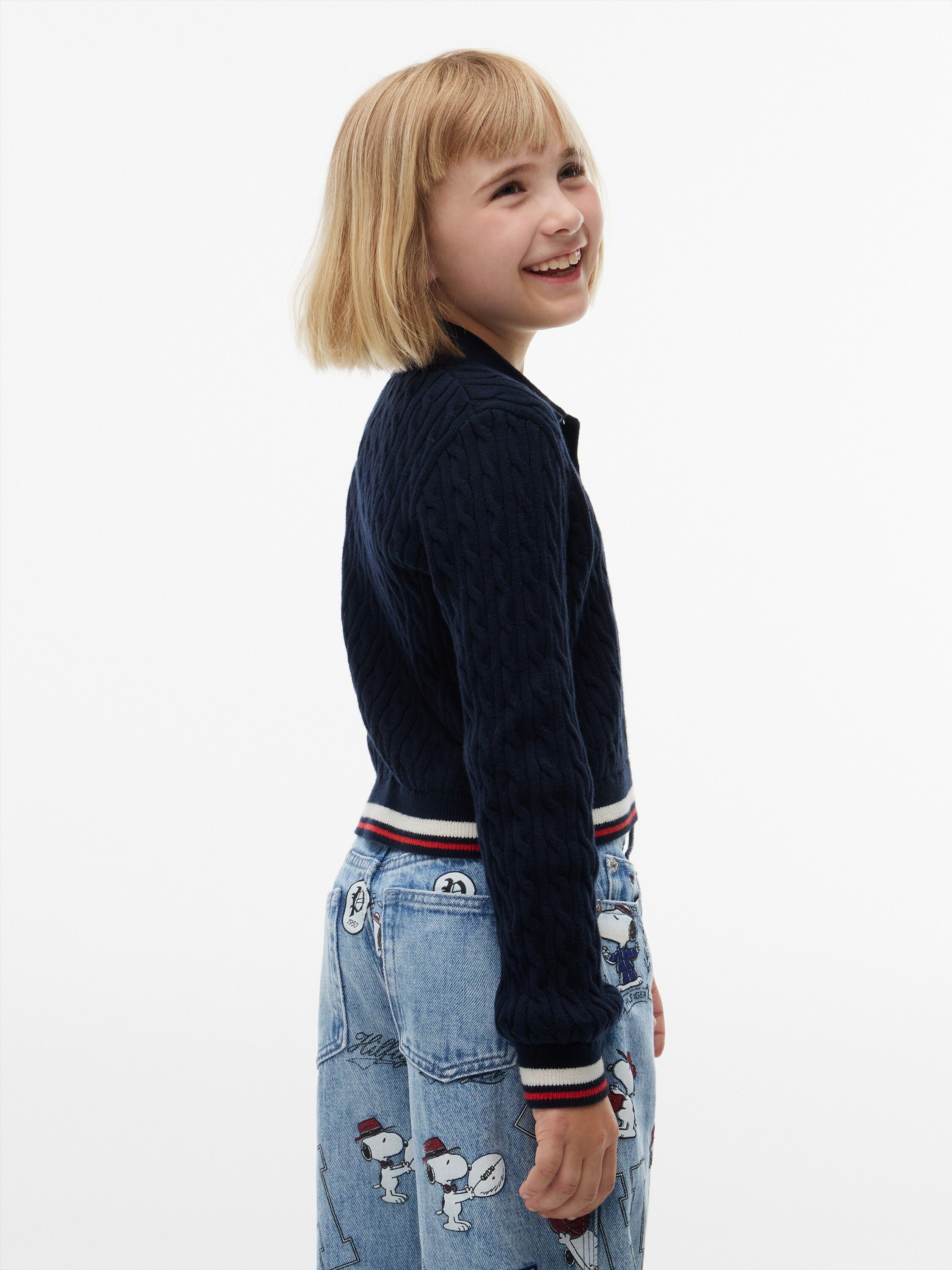 Slim Cable Knit Polo Jumper