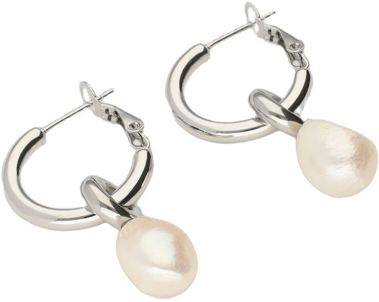 Hoops with pearl