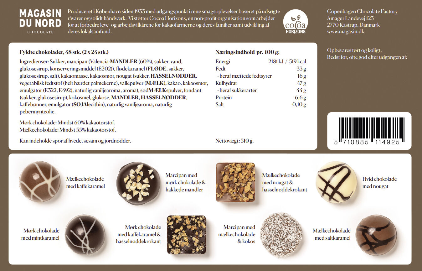 &AElig;ske, 48 stk. Dessertchokolade, 504 g