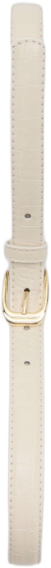 Thin faux crocodile leather belt